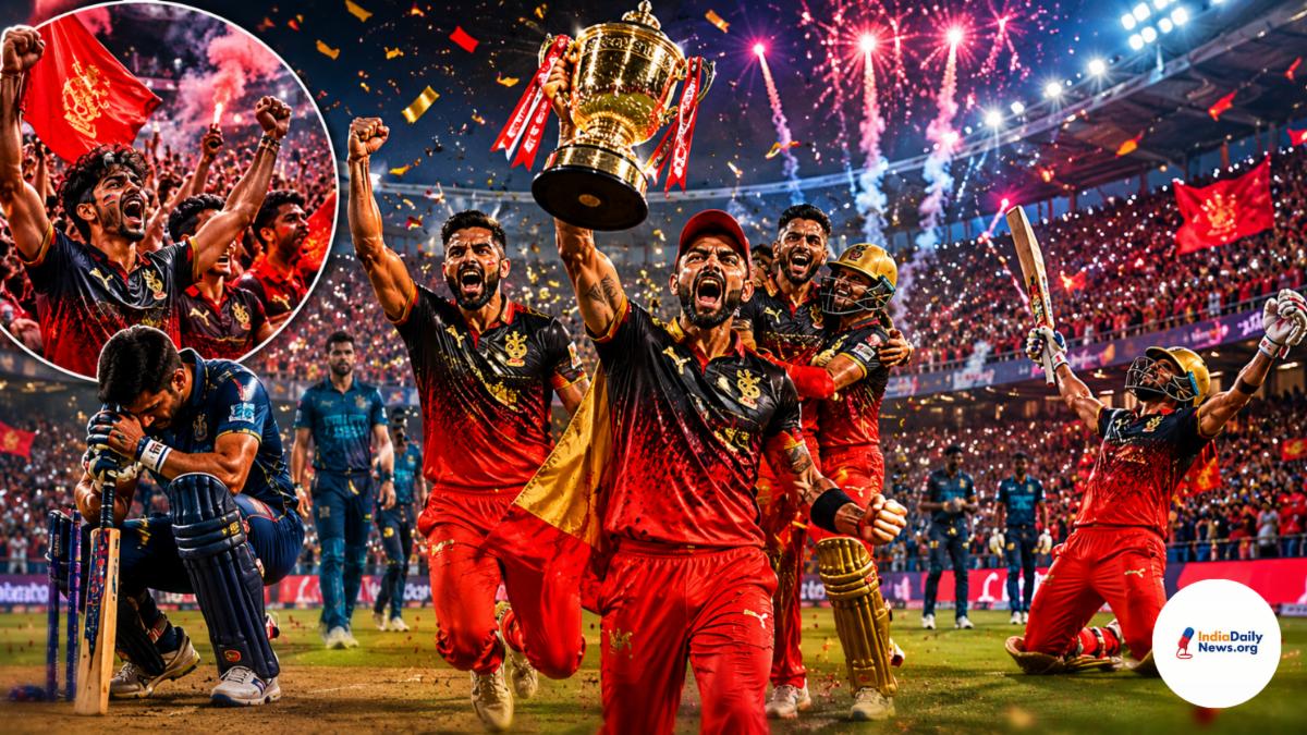 Ahmedabad Roars! RCB Lifts the IPL 2026 Trophy in a Historic Chase