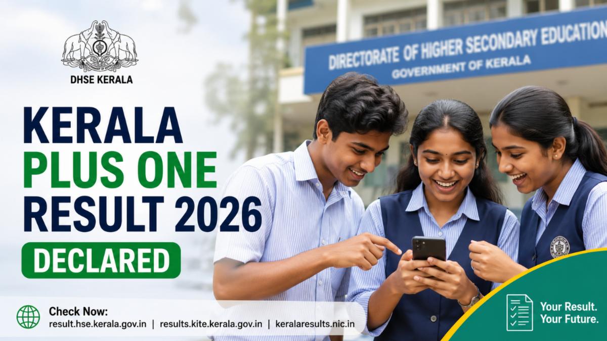 Kerala Plus One Result 2026 Declared at DHSE Portal