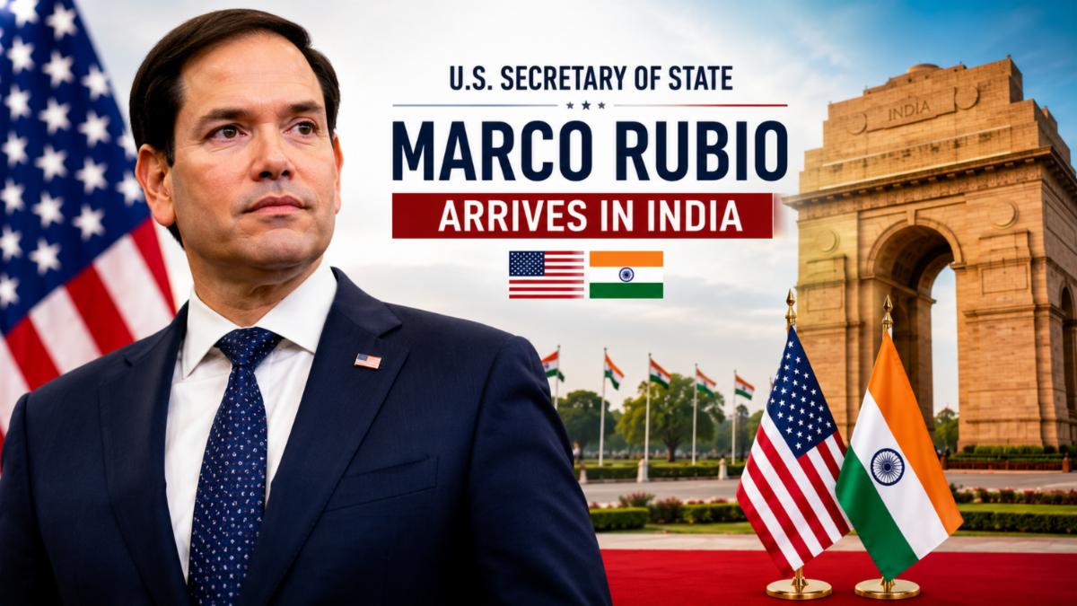 US Secretary of State Marco Rubio Arrives in India for Key Strategic Visit