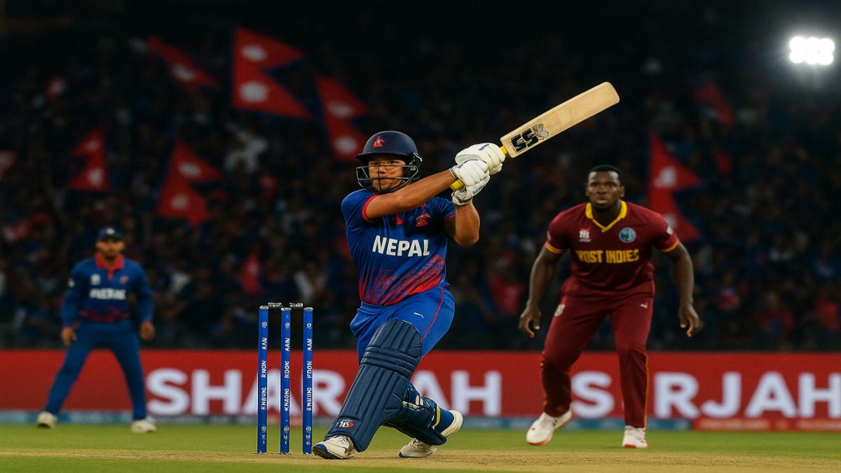 Nepal vs West Indies 1st T20I: Historic Clash in Sharjah as Nepal Stun Windies Top Order
