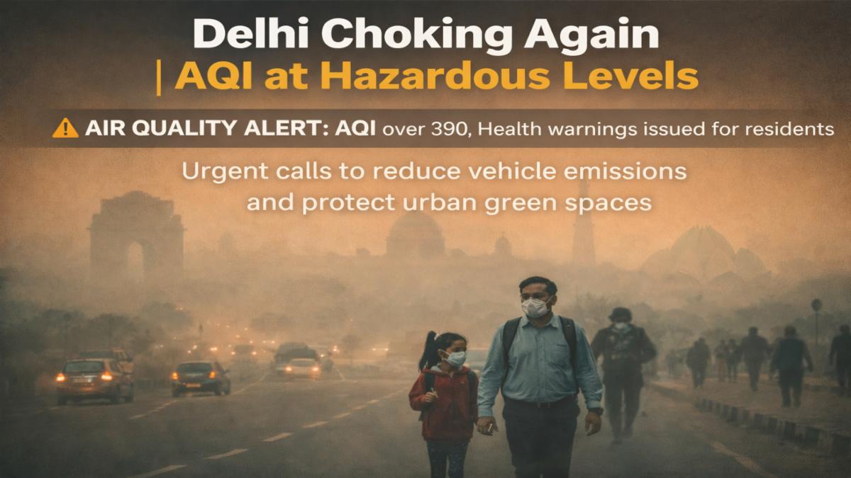 Delhi’s Air Pollution Crisis: Health Warnings and Official Responses as AQI Hits Hazardous Levels