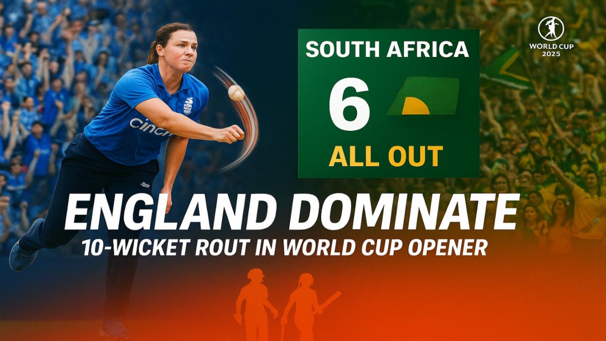 England vs South Africa, Women’s ODI World Cup 2025 Smith’s Spin and Sciver-Brunt Shine in 10-Wicket Rout