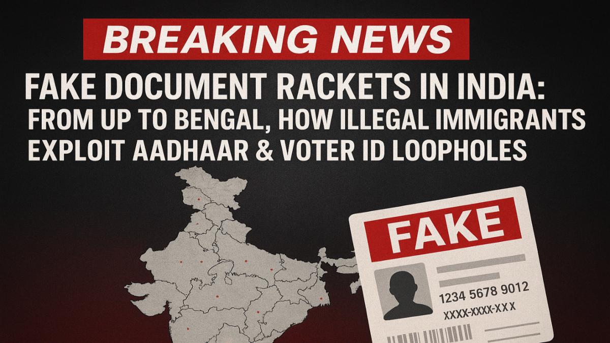Fake Document Rackets UP to Bengal | How Illegal Immigrants Exploit Aadhaar And Voter ID