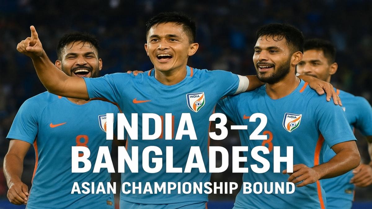 India Qualifies for Asian Football Championship | Chhetri Scores Brace in 3–2 Win