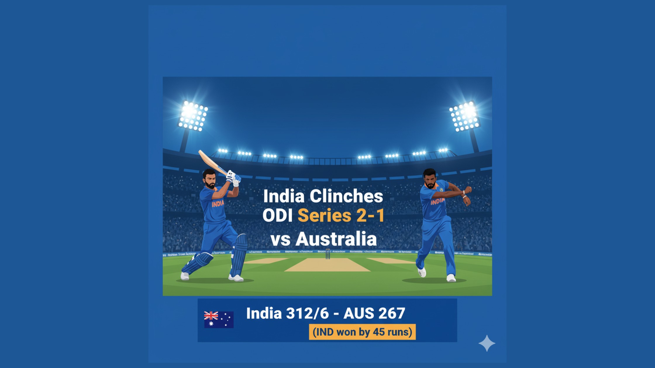 India Clinches Series Win Against Australia in Thrilling 3rd ODI at Wankhede