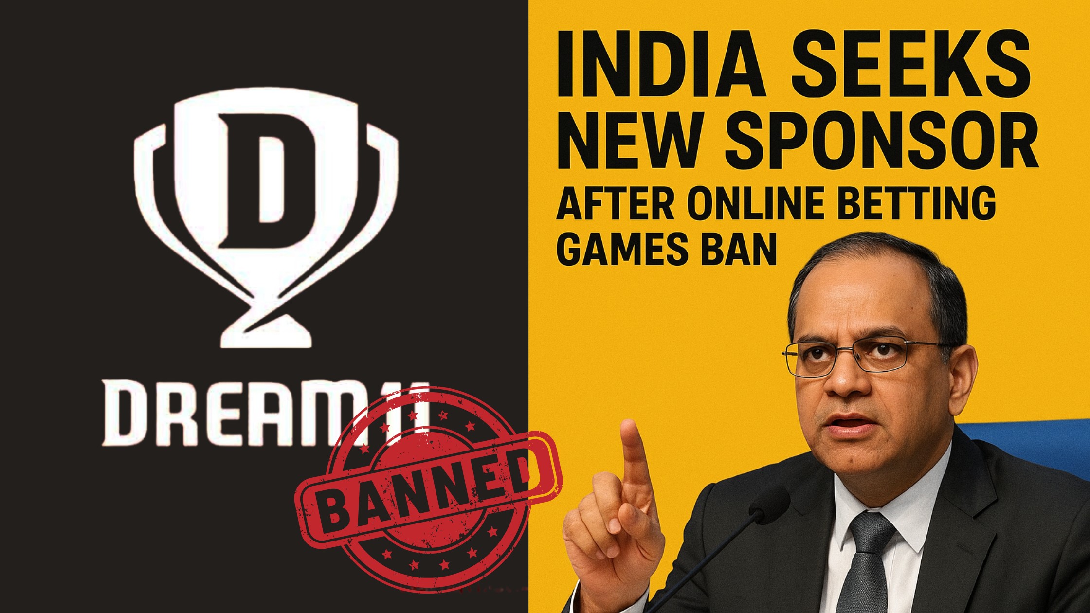 India Looks for New Sponsor as Dream11 Deal Ends Over Betting Games Ban