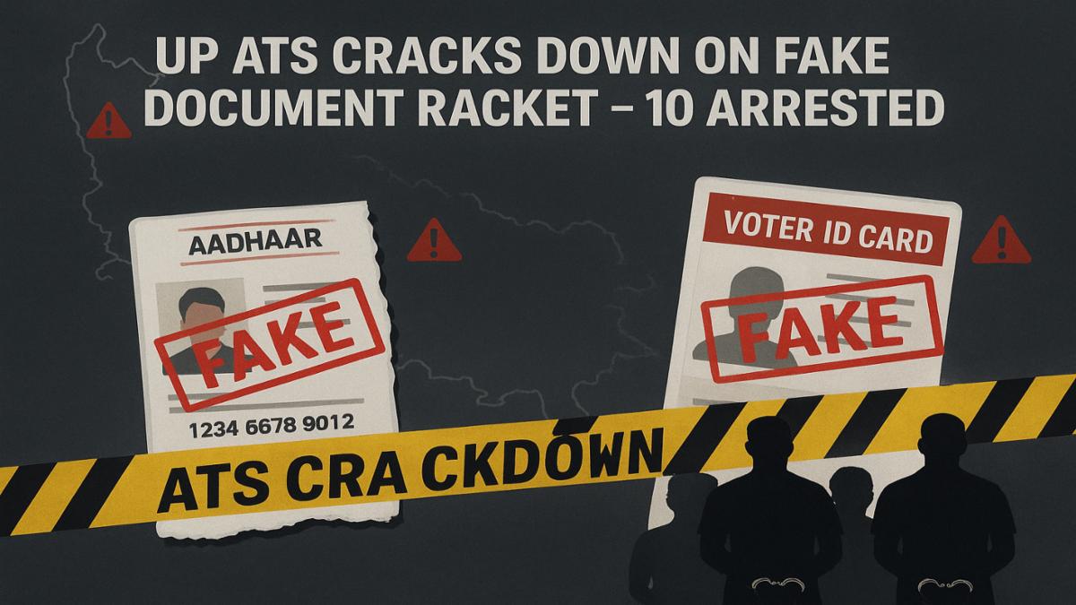 UP ATS Busts Fake Document Racket | 10 Arrested for Making Fake Aadhaar, Voter ID, Ration Cards
