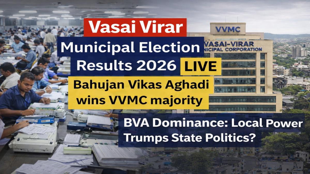 Vasai-Virar Municipal Corporation Result 2026 LIVE: BVA Sweeps VVMC, Ward-wise Outcome